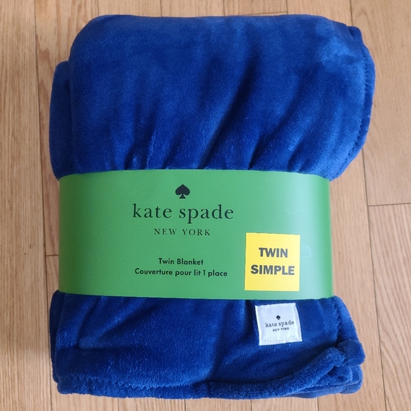 Kate Spade Blue Twin Sized Blanket - Picture 1 of 6